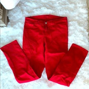 J Brand sz 29 low rise skinny leg red pants